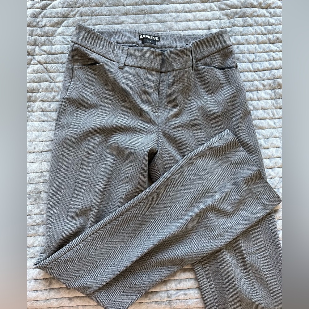 Gray plaid Editor pants